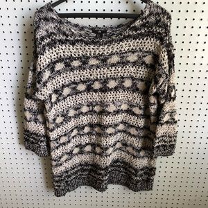 Medium Sweater Black and Cream Stripe H & M